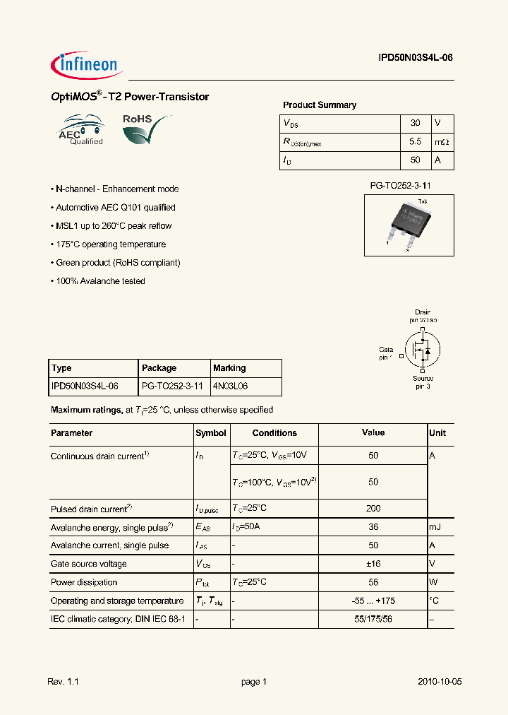 IPD50N03S4L-0610_4968124.PDF Datasheet