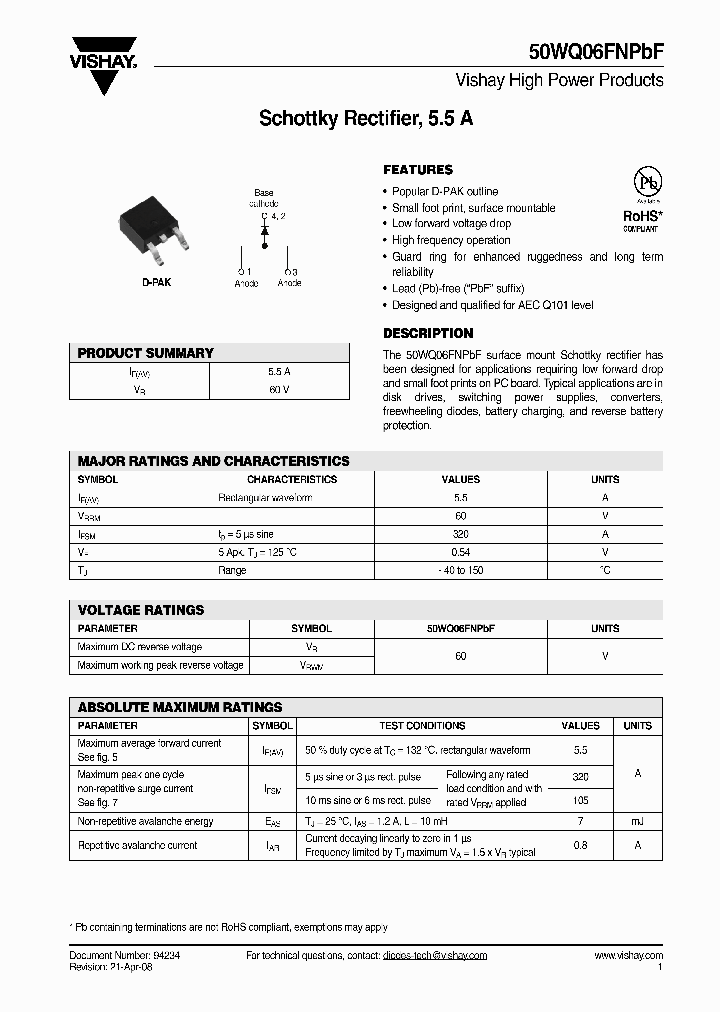 50WQ06FNTRL_4968433.PDF Datasheet