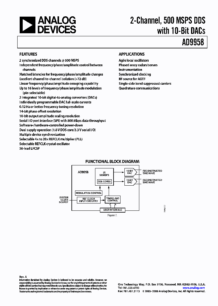 AD9958_4977490.PDF Datasheet