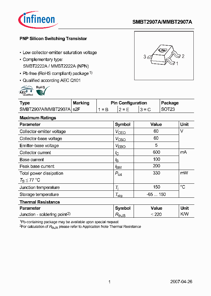 SMBT2907A07_4977665.PDF Datasheet