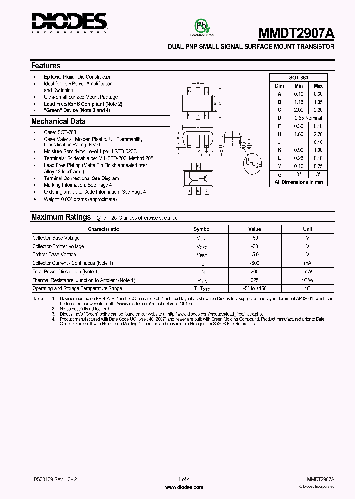 MMDT2907A2_4977672.PDF Datasheet