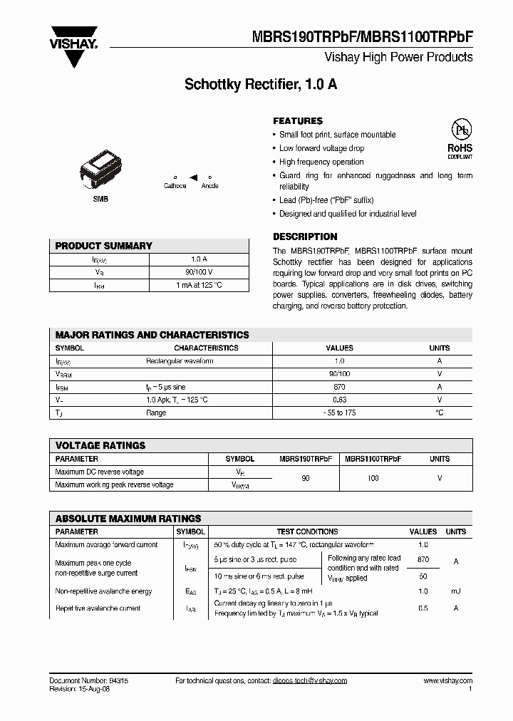 MBRS1100TRPBF_4982218.PDF Datasheet