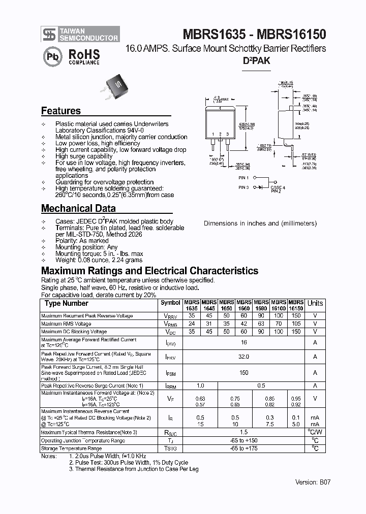 MBRS1635_4986294.PDF Datasheet