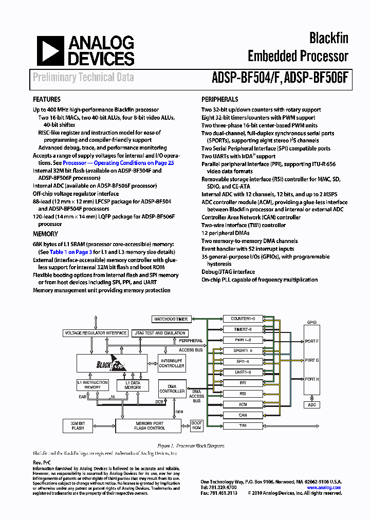ADSP-BF504_4991111.PDF Datasheet