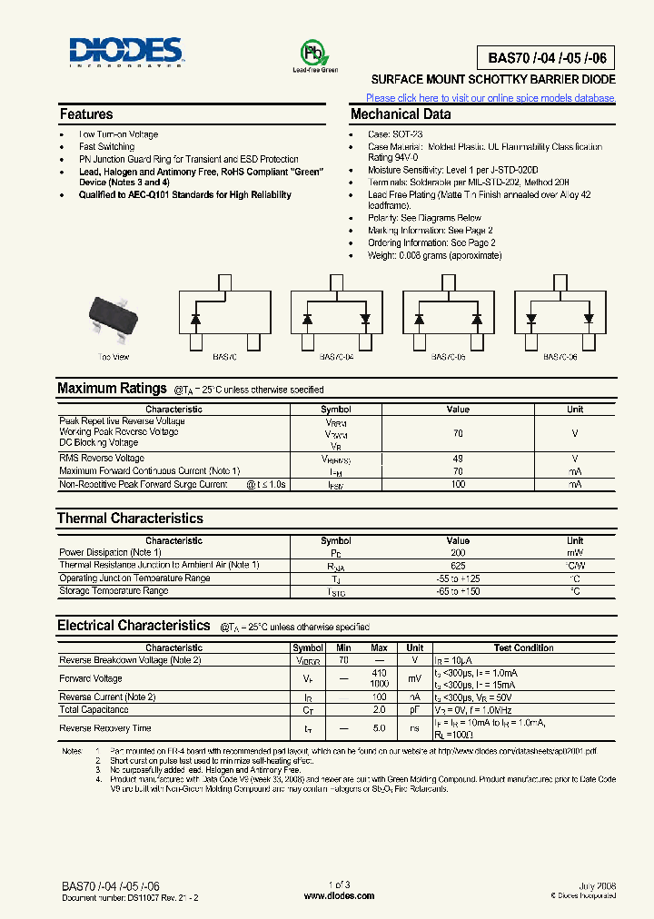 BAS70_4991714.PDF Datasheet