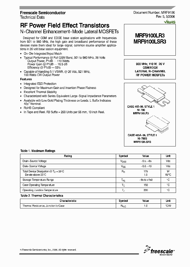 MRF9100LR3_4994958.PDF Datasheet