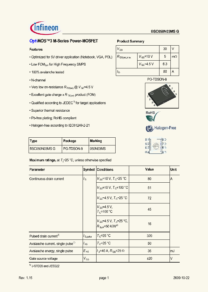 BSC050N03MSG_4995163.PDF Datasheet