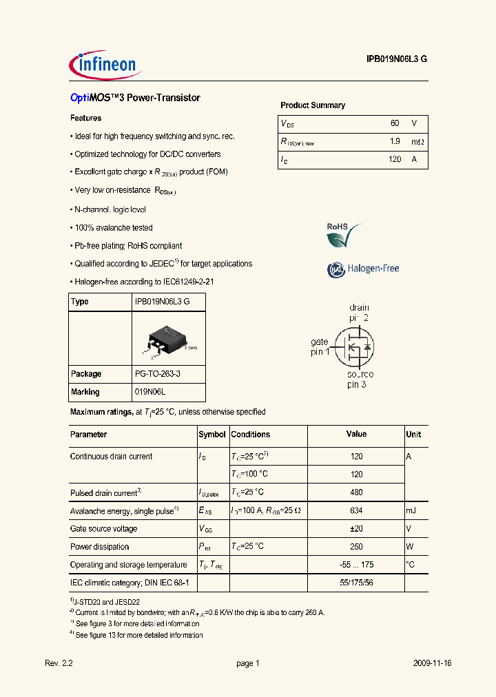 IPB019N06L3G_4996071.PDF Datasheet