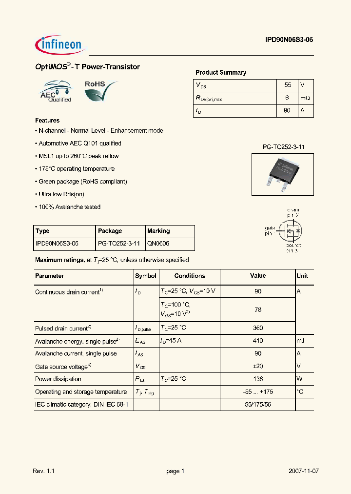 IPD90N06S3-06_4996786.PDF Datasheet