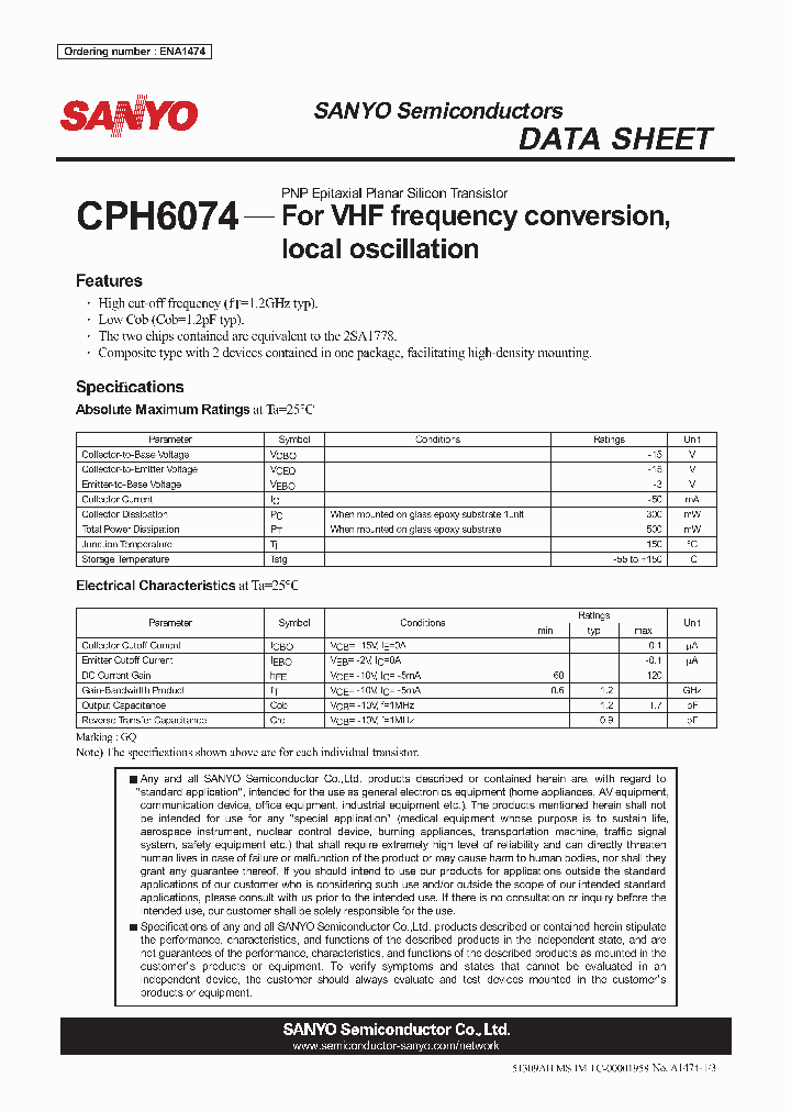 CPH6074_5001930.PDF Datasheet