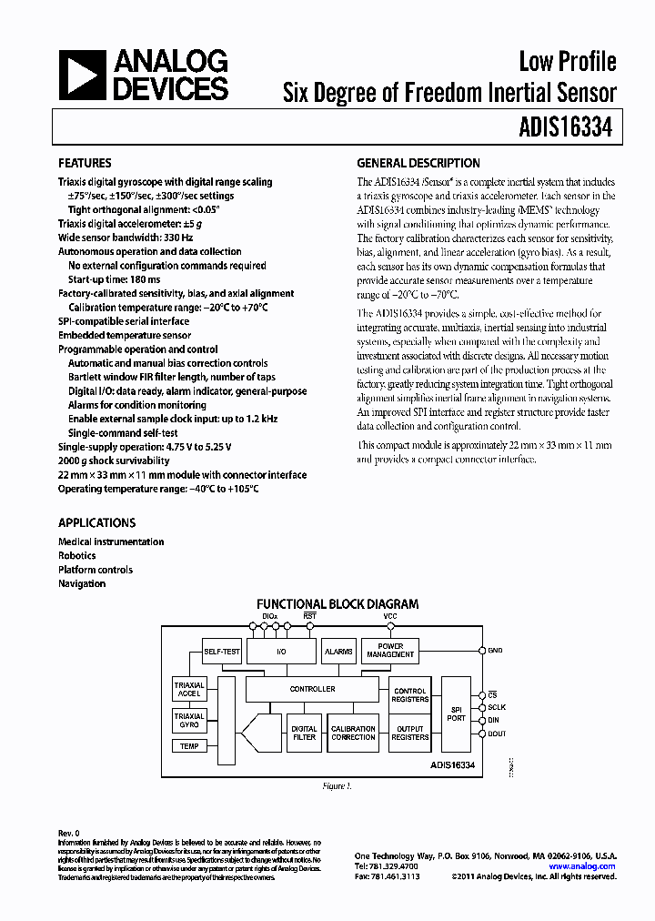 ADIS16334_5006125.PDF Datasheet