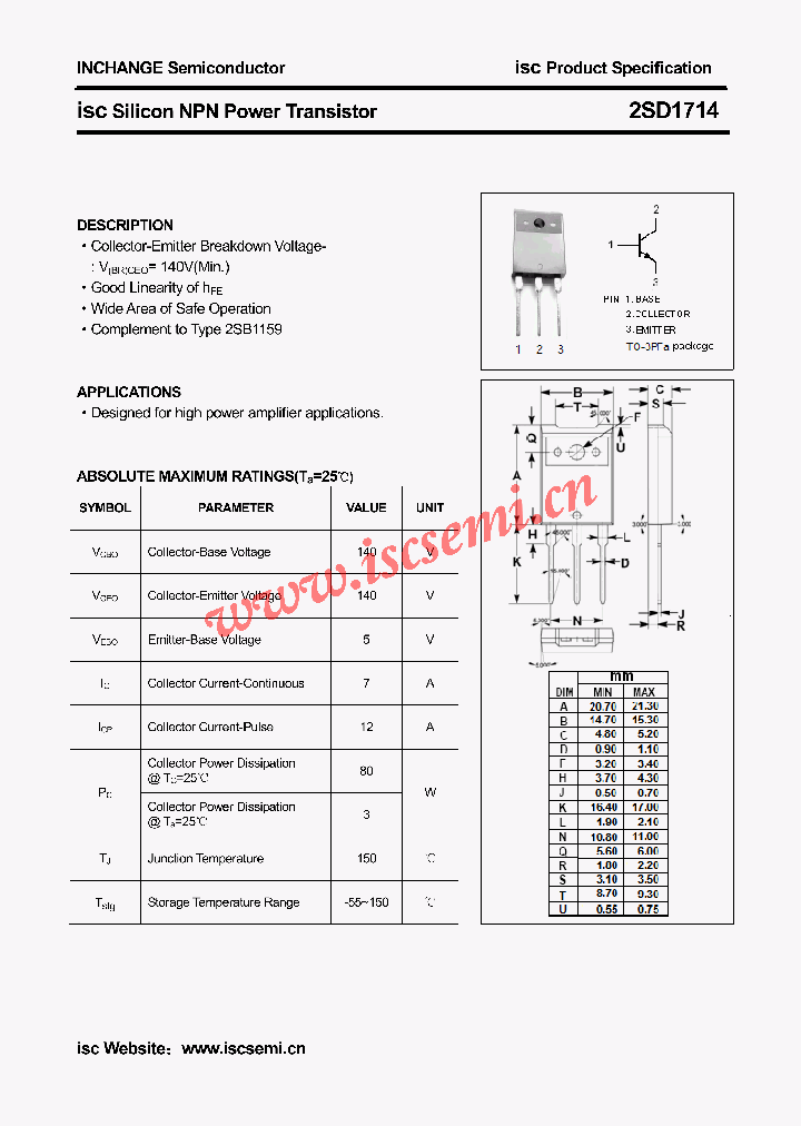 2SD1714_5006890.PDF Datasheet