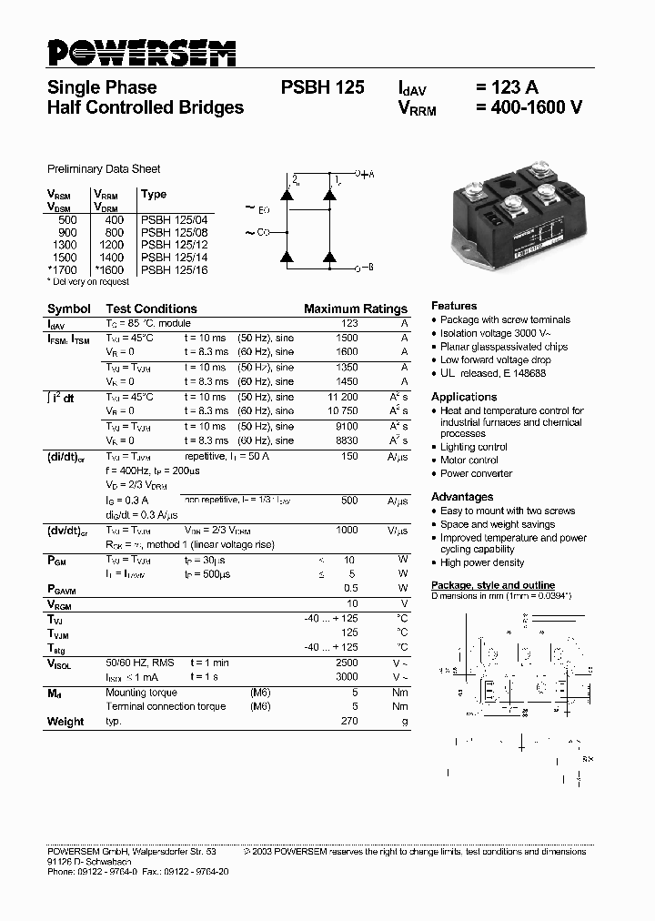 PSBH125_5009821.PDF Datasheet