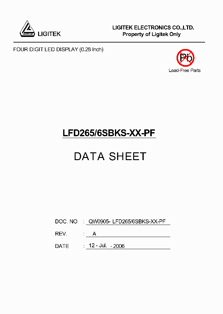 LFD265-6SBKS-XX-PF_5015606.PDF Datasheet