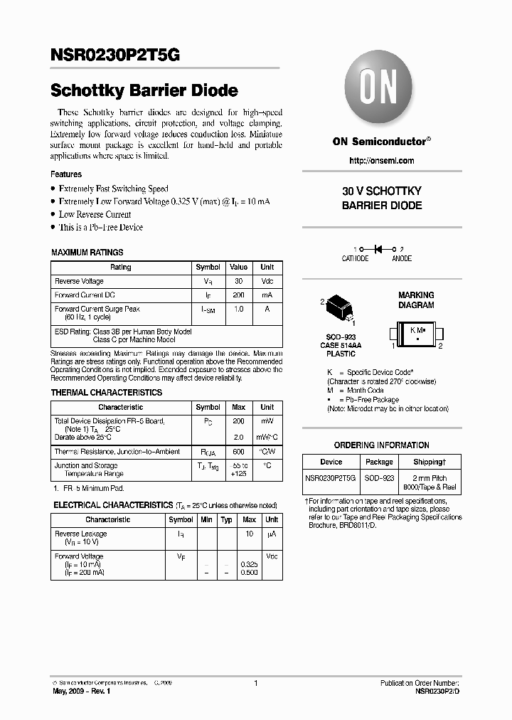 NSR0230P2T5G09_5016399.PDF Datasheet