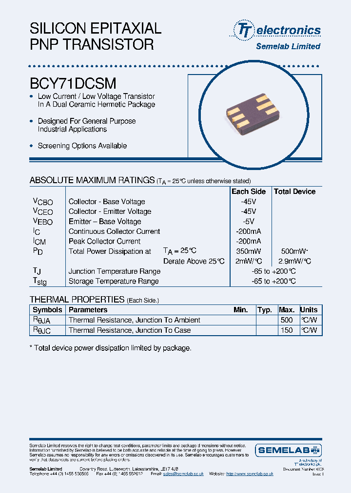 BCY71DCSM_5020486.PDF Datasheet