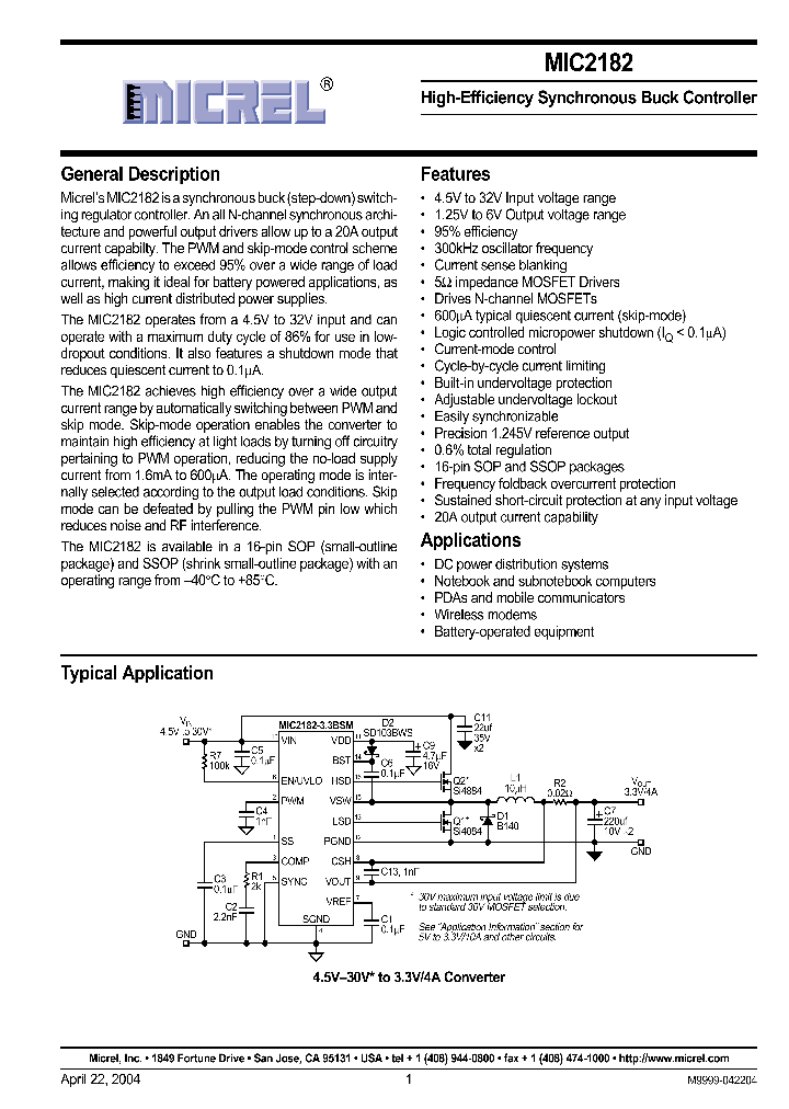 MIC2182-33BM_5022066.PDF Datasheet