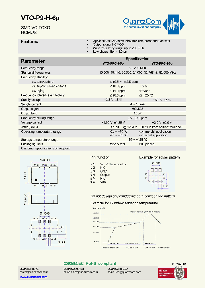 VTO-P9-3H-6P_5025159.PDF Datasheet