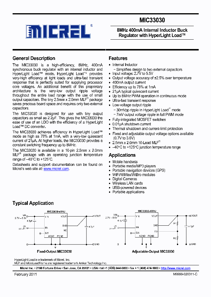 MIC33030-4YHJ_5025230.PDF Datasheet