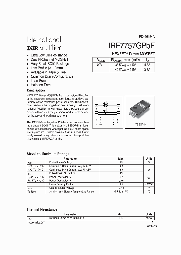 IRF7757GPBF_5026413.PDF Datasheet