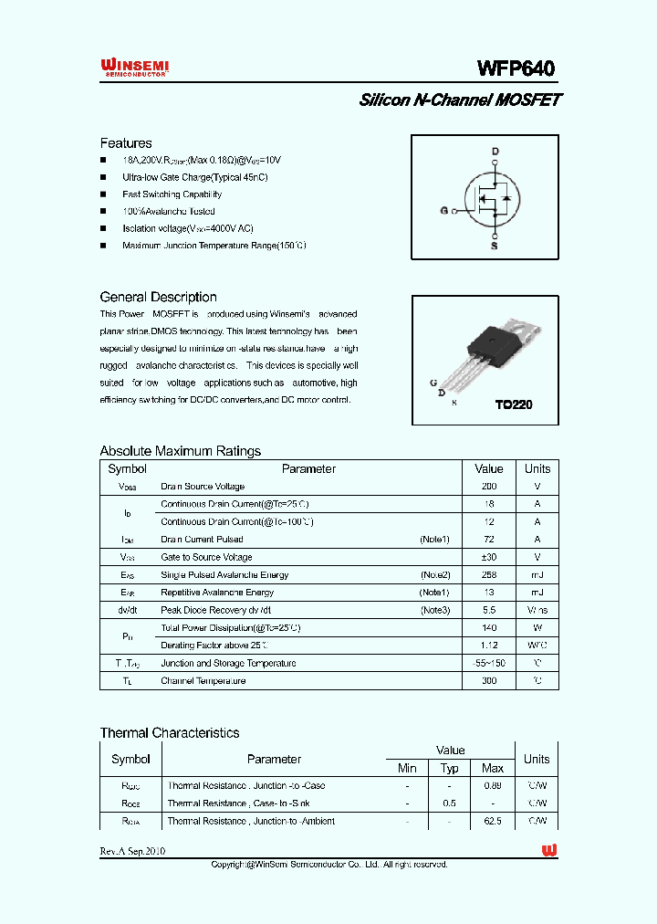 WFP640_5026718.PDF Datasheet