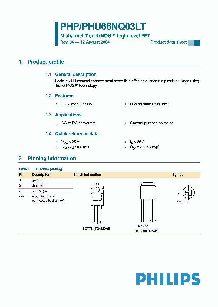 PHU66NQ03LT_5029394.PDF Datasheet