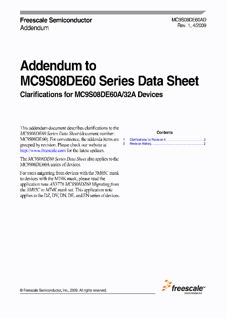 MC9S08DE60AD_5047902.PDF Datasheet