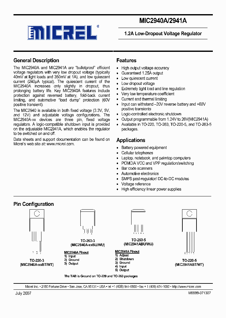 MIC2940A-50BT_5055300.PDF Datasheet