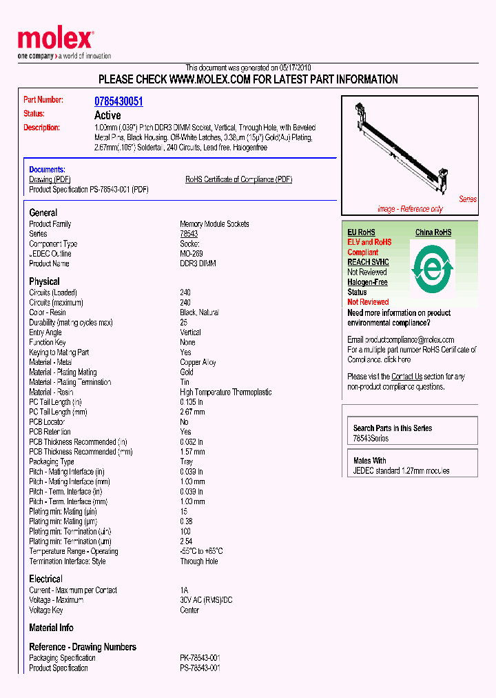 0785430051_5058367.PDF Datasheet