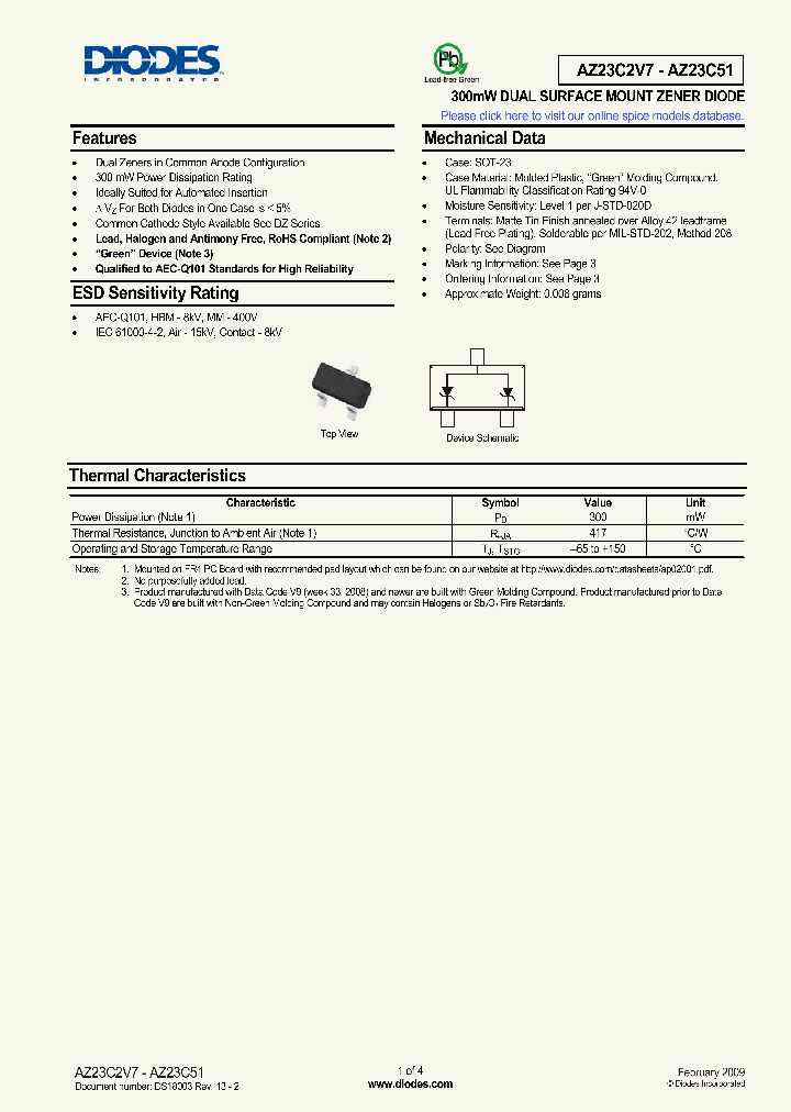 AZ23C2V709_5060341.PDF Datasheet