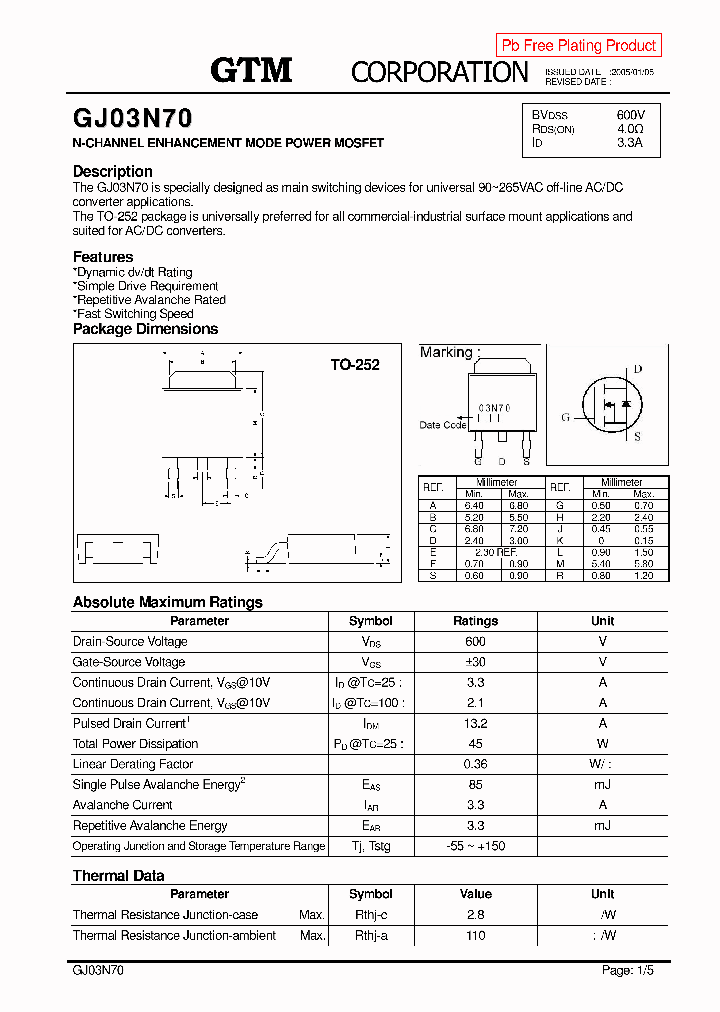 GJ03N70_43.PDF Datasheet