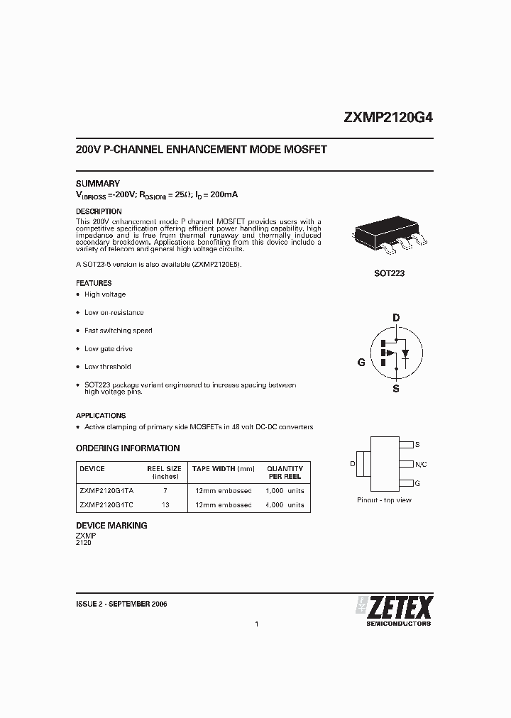 ZXMP2120G4_9561.PDF Datasheet