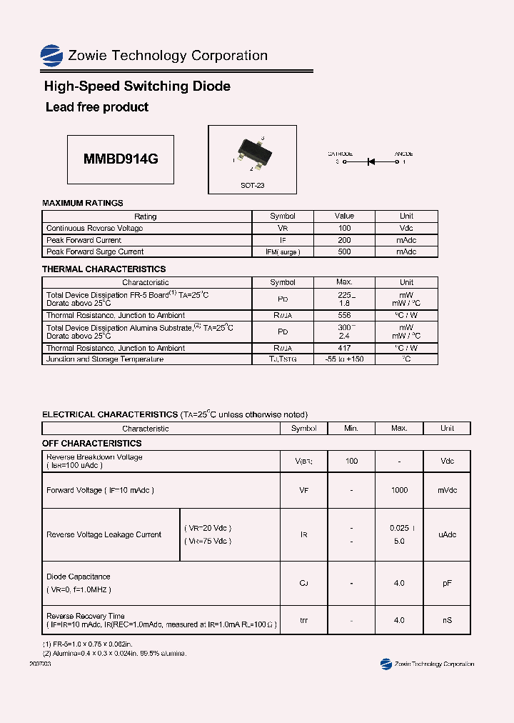 MMBD914G_31213.PDF Datasheet