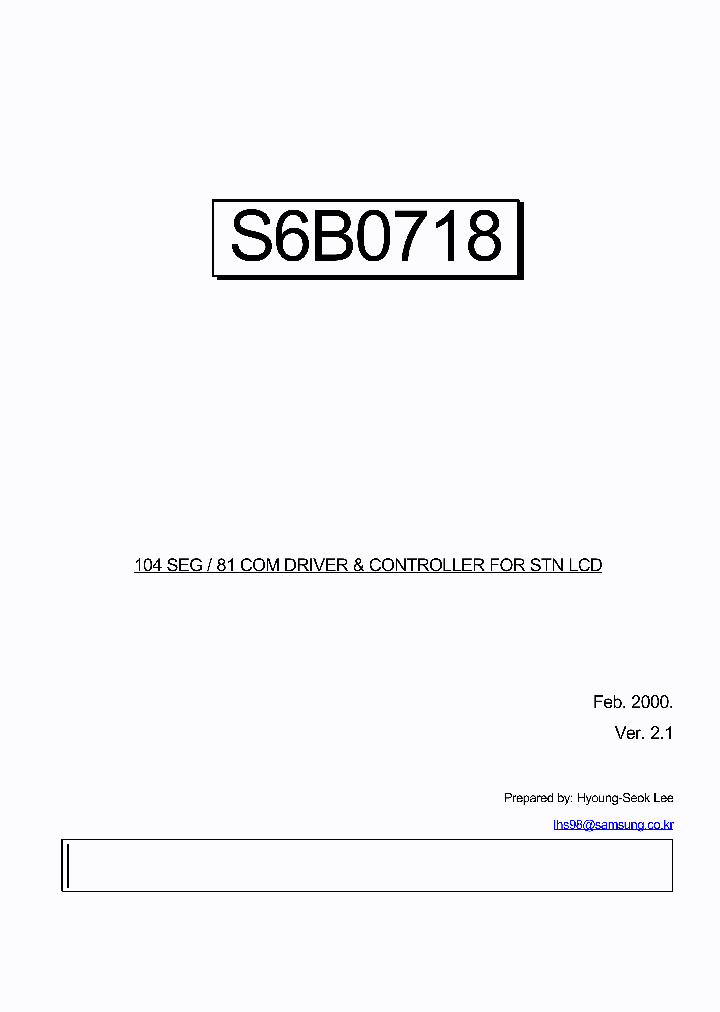 S6B0718_32092.PDF Datasheet