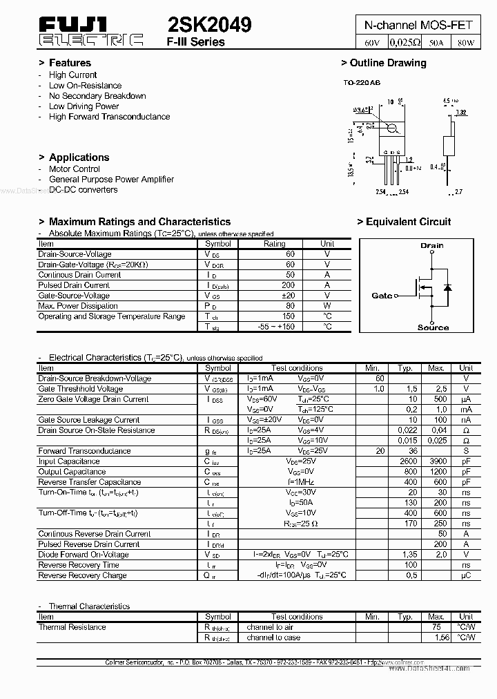 K2049_37303.PDF Datasheet Download --- IC-ON-LINE