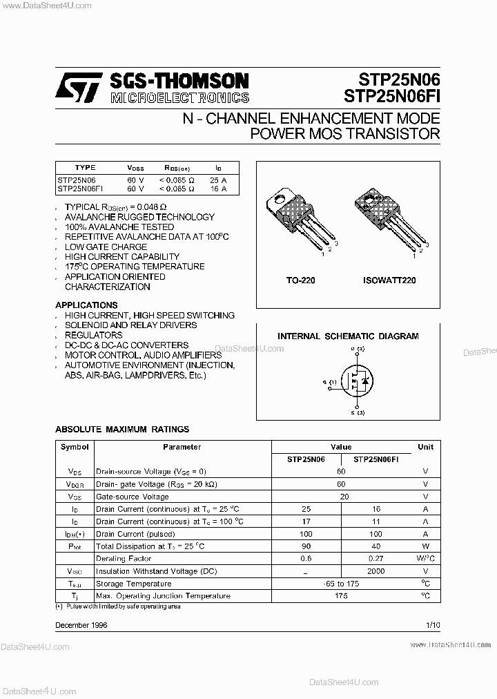 STP25N06_38658.PDF Datasheet