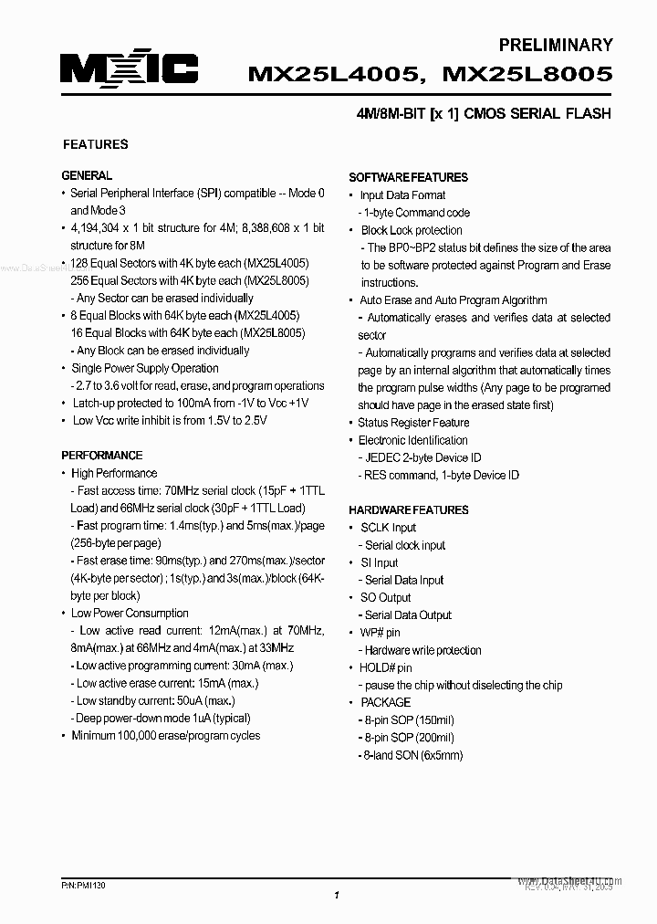 MX25L4005_38817.PDF Datasheet