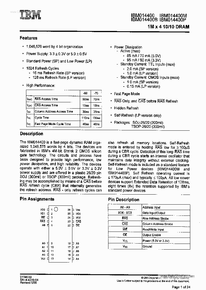 IBM014400_38920.PDF Datasheet