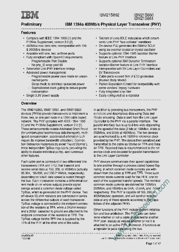 IBM21S860_38925.PDF Datasheet