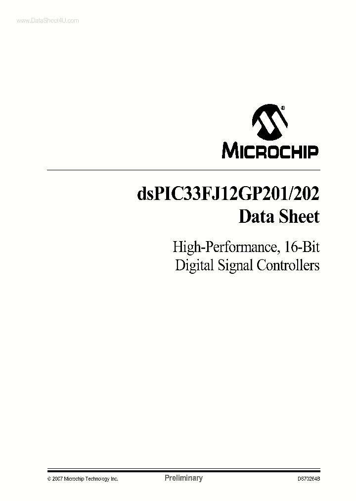 DSPIC33FJ12GP201_39893.PDF Datasheet