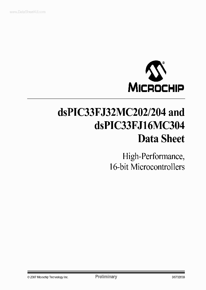 DSPIC33FJ16MC304_39896.PDF Datasheet