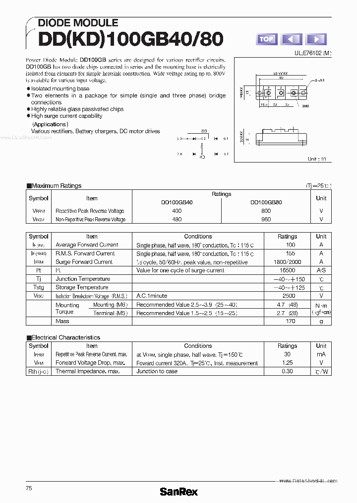 DD100GB40_40095.PDF Datasheet