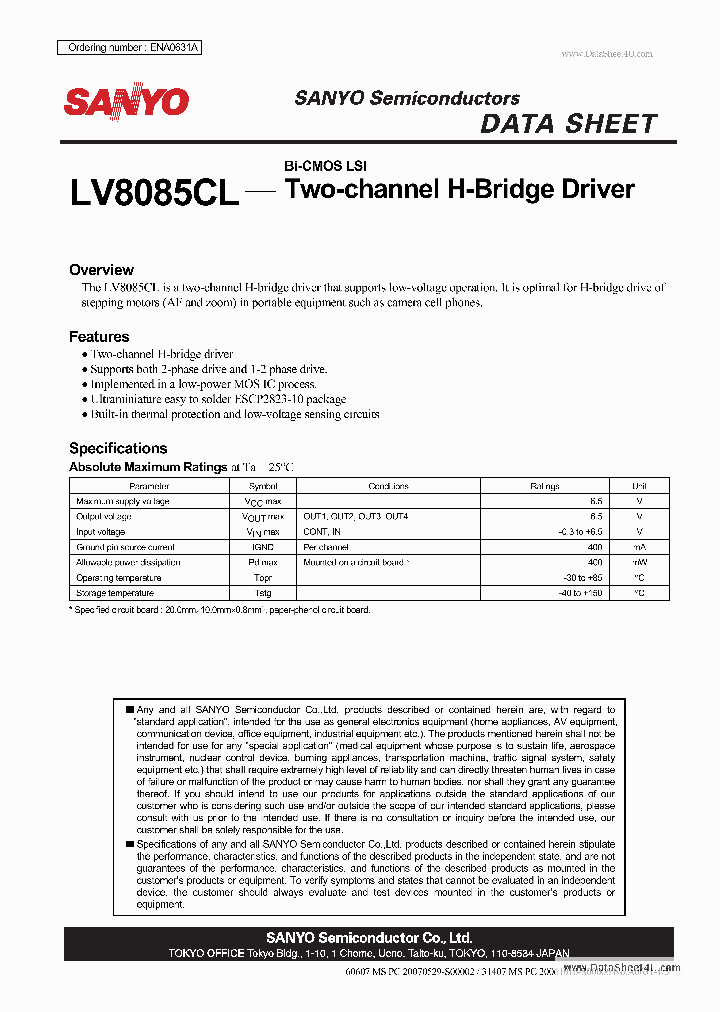 LV8085CL_41326.PDF Datasheet