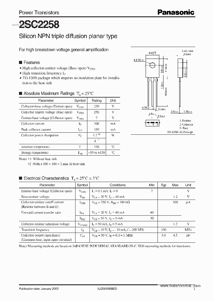 C2258_68775.PDF Datasheet Download --- IC-ON-LINE