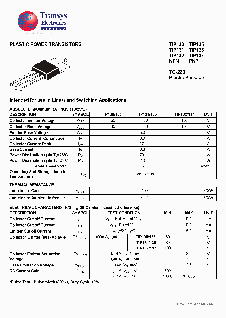 TIP130_68246.PDF Datasheet