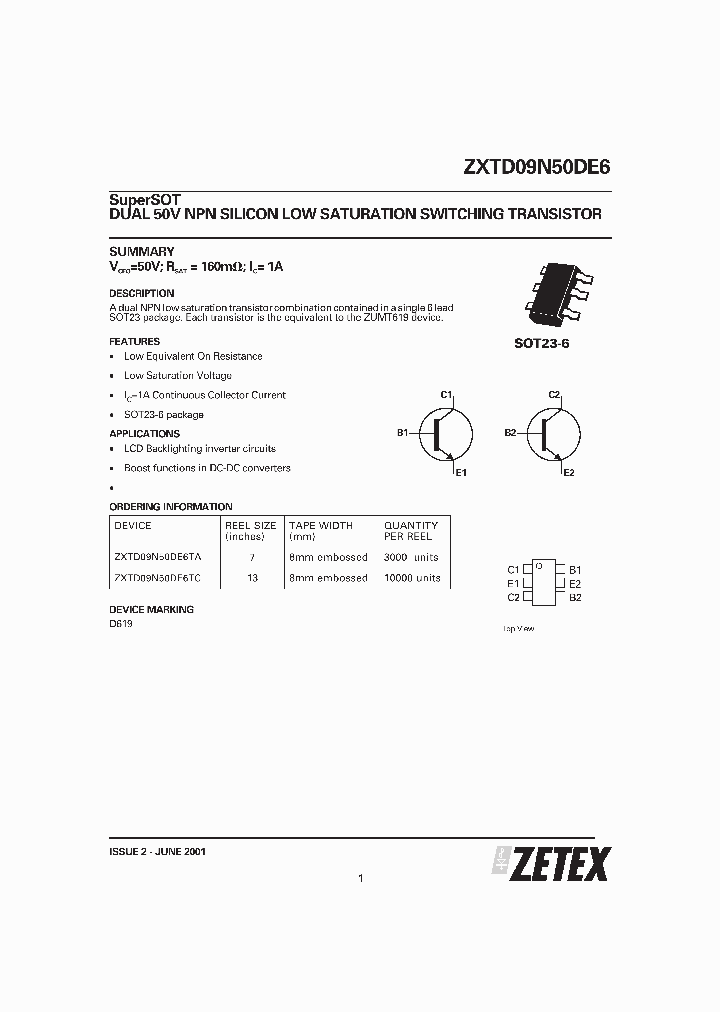 ZXTD09N50DE6_69106.PDF Datasheet