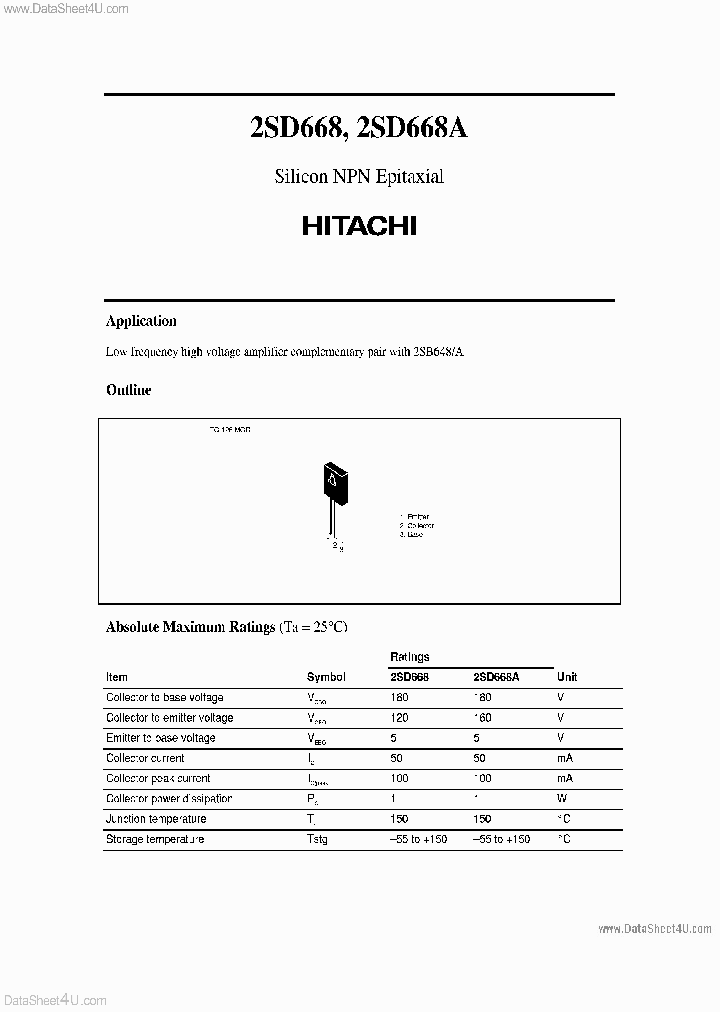 2SD668_70677.PDF Datasheet