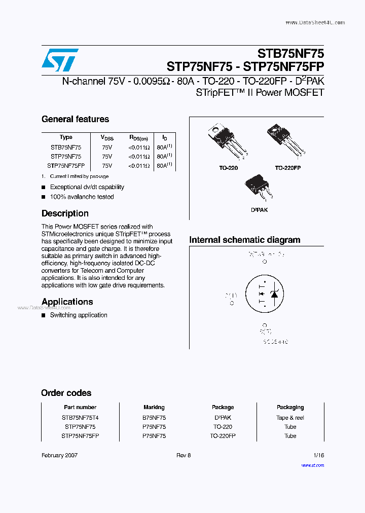 P75NF75_71035.PDF Datasheet