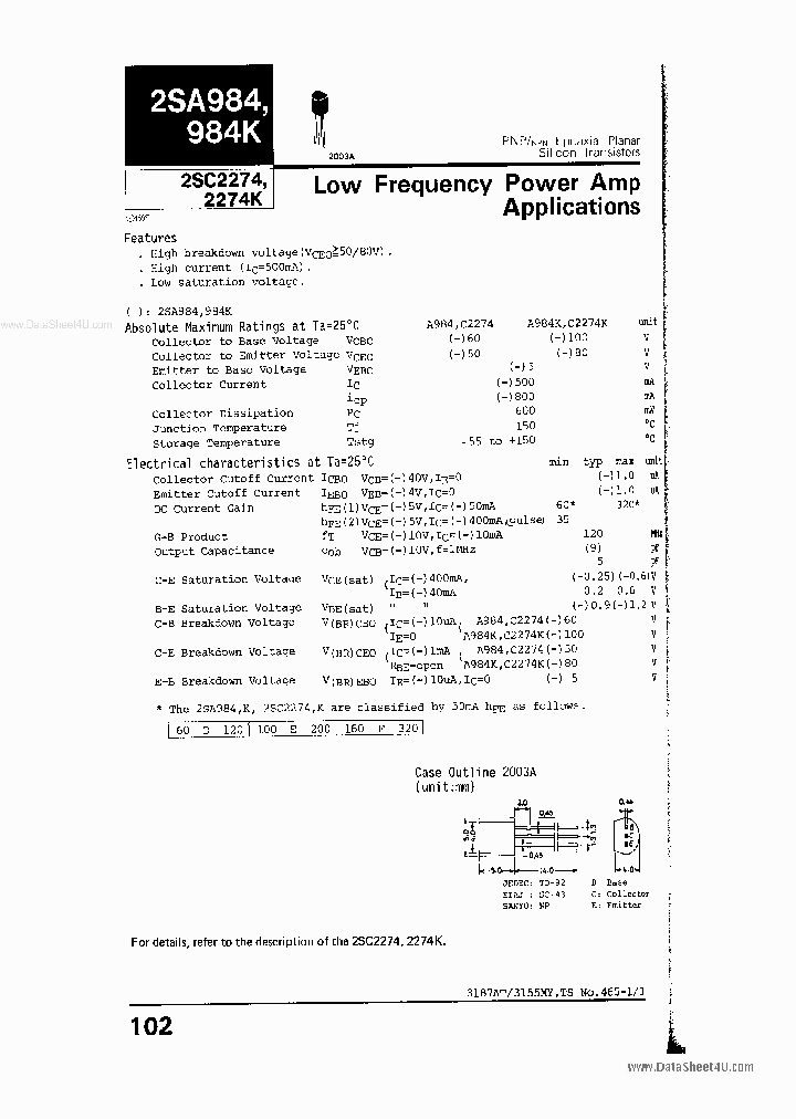C2274_71982.PDF Datasheet Download --- IC-ON-LINE