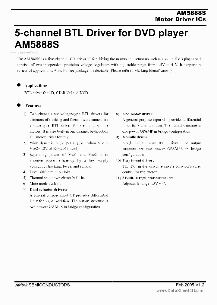 AM5888S_43612.PDF Datasheet Download --- IC-ON-LINE
